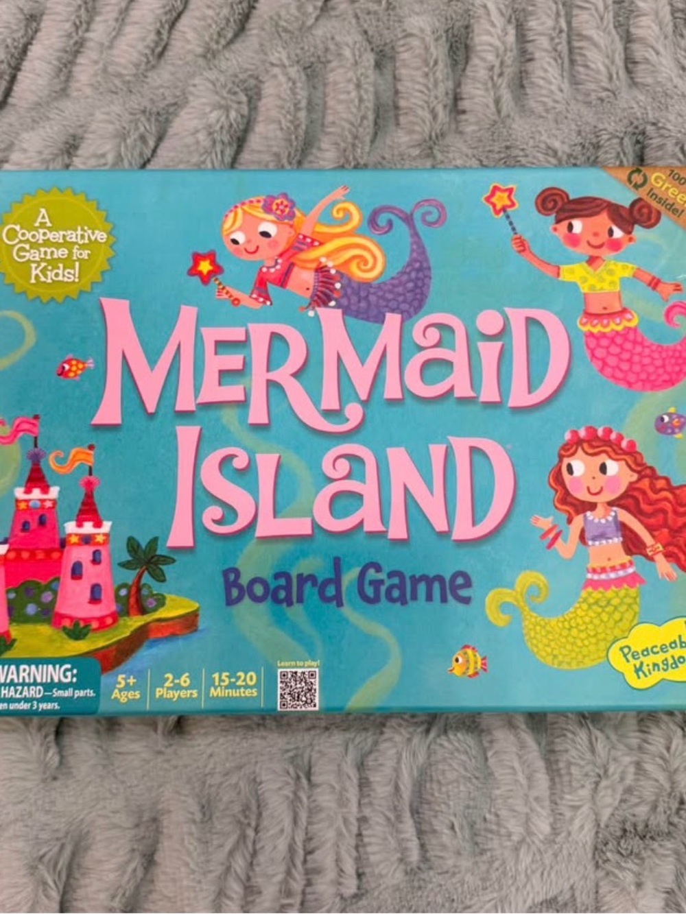 Mermaid Island Kids Board Game - Blue & Pink